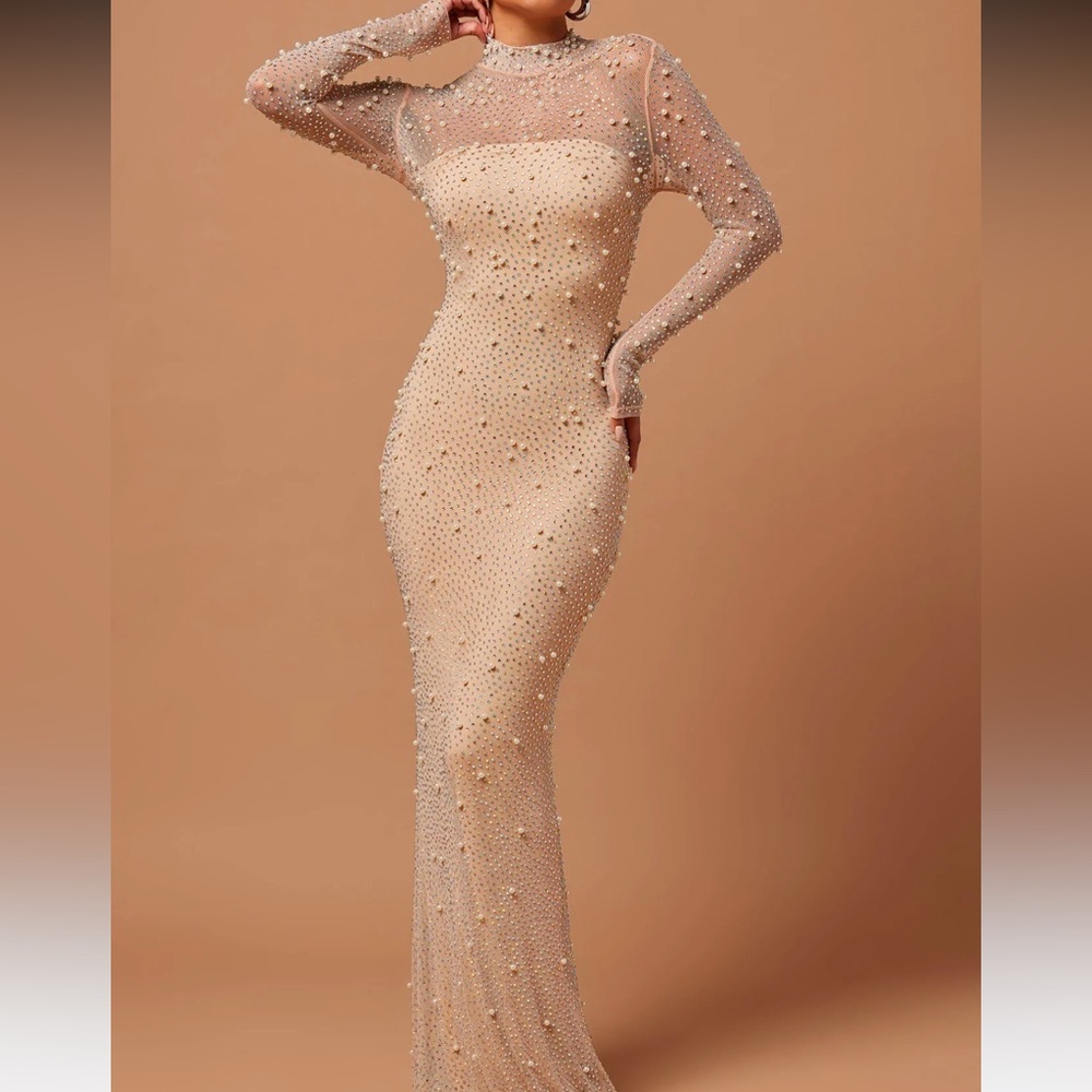 Nude evening gown